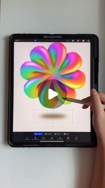 Procreate Tips on Instagram: "Amazing video by @thecreativebix 🌈🌸🌈🌸  Making a multicolor abstract flower with the 3D Fusion Brushes!! I love the wispy texture the brush gives, especially around the edges. Plus, a hint of shading and highlights was added to give it a little extra oomph 🤩  🖌 3D Fusion Brushes **Shop link in bio** . . . . #procreate #rainbowflowers #abstractart ##procreatetutorial #procreatetips #procreatetutorials #digitalarttutorial #digitalarttips #rainbowaesthetic #rainbowart #abstractdrawing #abstractdesign #procreatebrushes #procreatebrush #procreatebeginner #3dbrush #digitaldrawing #digitaldoodle #ipadartist #processvideo #processart #3dpainting #easyart #funart #funartnotfineart #creativearts #procreatedrawing #happyart #pastelartist" 3d In Procreate, 3d Procreate Art, 3d Procreate, Procreate Abstract Art, Procreate Tutorial, Create Drawing, Image 3d, 3d Painting, Rainbow Aesthetic