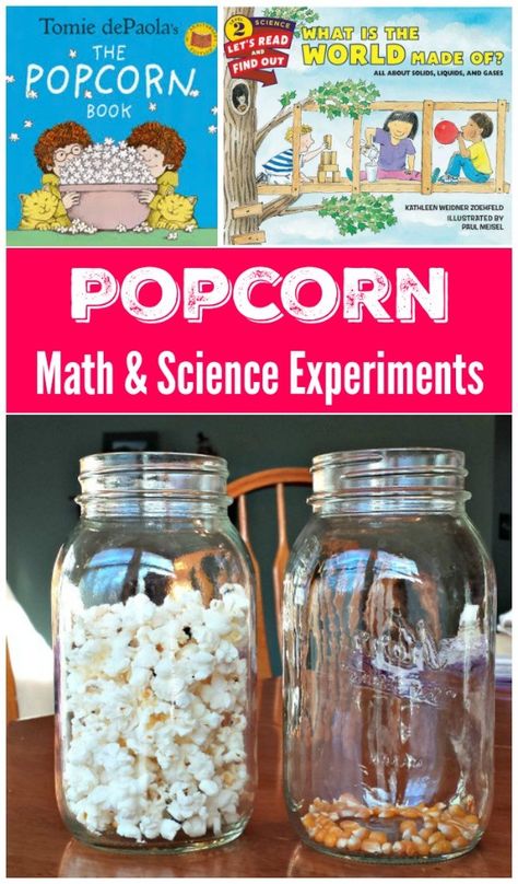 Popcorn: Physical Change Experiment for Kids Science Experiments For Preschool, Experiments For Preschool, Popcorn Science, Physical Vs Chemical Change, Milk Science Experiment, Chemical Change, Science Experiments Kids Elementary, Experiment For Kids, Science Experiments For Kids