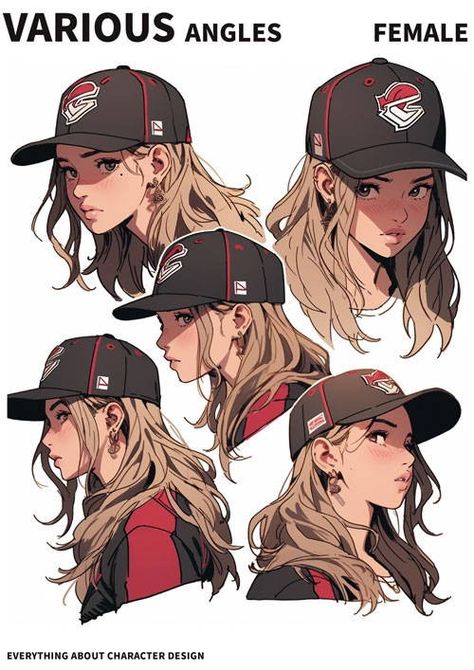 Wearing Cap Pose, How To Draw Backwards Cap, Cap Reference Drawing, Baseball Cap Drawing, Boston Graffiti, Anatomy Of The Face, Cap Reference, How To Draw Faces, Make A Comic Book