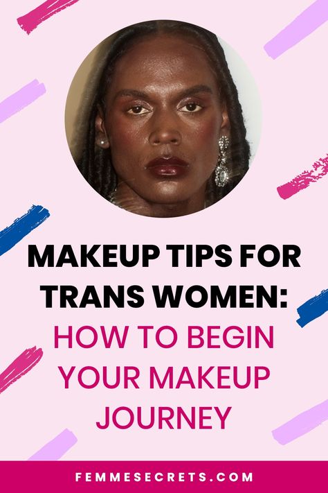 Learn crucial makeup advice for trans people and start your makeup adventure with confidence with help from Jecca Blac, a gender affirming makeup line. Trans Flag Makeup Looks, Trans Makeup Tips, Feminizing Makeup, Trans Girl Makeup, Mtf Makeup, Trans Makeup, How To Come Out As Trans, Gender Affirming, Space Makeup