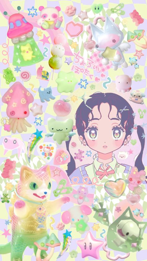 🍡🌸💚 #maximalist #wallapaper #pastel #pastelcolors #softcolors #scrapbook #vibes #kawaii Kawaii Maximalism, Potential Wallpaper, Maximalist Wallpaper, Cute Iphone Wallpaper, Cute Iphone Wallpaper Tumblr, Coquette Wallpaper, Wall Collage Decor, Cute Home Screen Wallpaper, Y2k Background