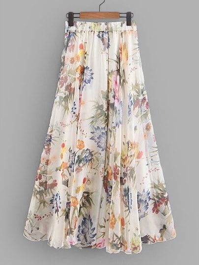 Shop All Over Florals Skirt online. SheIn offers All Over Florals Skirt & more to fit your fashionable needs. Midi Rock Outfit, Pola Rok, Midi Skirt Outfit, Gaun Fashion, Rock Outfit, Women Skirts, Floral Print Skirt, Print Skirt, Skirt Design