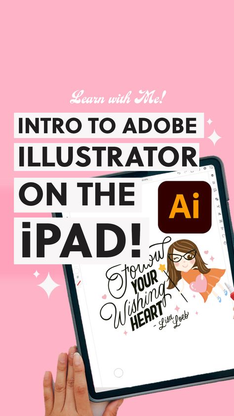 Ipad For Graphic Design, Illustration Beginner, Graphic Design On Ipad, How To Use Adobe Illustrator, Illustrator Ipad, Ipad Graphic Design, Adobe Illustrator Graphic Design Ipad, Illustrator For Ipad, Illustrator On Ipad