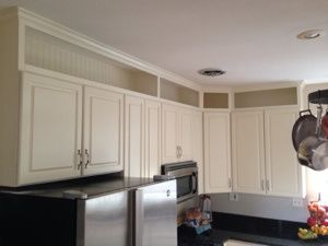 How to extend cabinets to the ceiling without moving existing cabinetry Kitchen Cabinets To Ceiling, Kitchen Soffit, Cabinets To Ceiling, Living Colors, Above Cabinets, Above Kitchen Cabinets, New Kitchen Cabinets, Kitchen Cabinets Makeover, Kitchen Upgrades