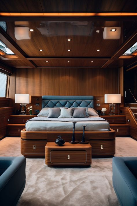 Set sail into luxury with a yacht bedroom that marries the charm of nautical life with the sophistication of modern design. Rich wooden accents and a palette of serene blues evoke the spirit of the sea, while plush textiles promise comfort in the lap of luxury. Our home decor guide is your compass to navigating this style, helping you anchor the essence of oceanic elegance right in your home. Yacht Bedroom, A Yacht, Decor Guide, Set Sail, Our Home, Compass, The Sea, Nautical, Modern Design