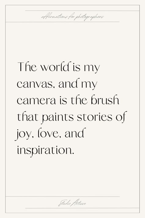 like and share if you want to see more inspirational quotes for photographers. I am happy to make more of daily affirmations for photographers. #photography #fashionphotography #photographybusiness Photography Passion Quotes, Photographer Aesthetic Quotes, I Am A Photographer, Photoshoot Quotes Words, Insta Bio For Photographers, Instagram Bio For Photographers, Photographer Quotes Inspirational, Photography Definitions, Camera Quotes Inspiration