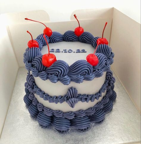 Bdy Cake, Maket Pasta, His Birthday Cake, 19th Birthday Cakes, 27 Birthday, Bolo Vintage, Red Birthday Cakes, Blue Birthday Cakes, Circle Cake