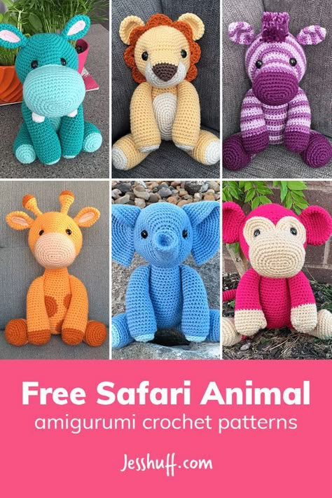 Patterns For Stuffed Animals, Crocheted Stuffed Animals, Beau Crochet, Animal Amigurumi, Crochet Toys Free, Confection Au Crochet, Pola Amigurumi, Crochet Animals Free Patterns, Crochet Amigurumi Free Patterns