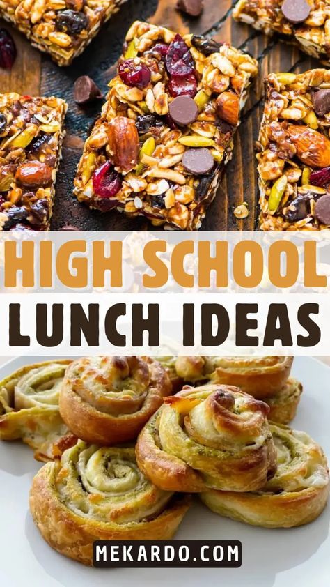 23 High School Lunch Ideas - Mekardo High School Lunch Ideas, High School Lunch, Lunchbox Hacks, High School Lunches, Trifle Recipes Easy, Fruit Salad With Yogurt, Energy Boosting Snacks, Whole Wheat Bagel, Healthy Dessert Options