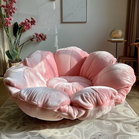 Rose Shape Sofa Design by @designideahub⁠ ⁠ ▶️ Share this with someone who would love this.⁠ ⁠ #productdesign #productdesigner #designinspiration #designinspirations #innovativedesign #innovativeproducts #moderndesign #industrialdesigner #designlove #designideas #archiproducts #creativedesign #homedecoration #design #designdeinteriores #housebeautiful #architecturedesign #minimalism #designlife #innovation #innovations #gadget #gadgetsnews Cool Pink Chair, Pink Circle Bed, Shape Sofa Design, Pink Blow Up Couch, Aesthetic Sofa, Pink Kawaii Couch, Unique Pillows Pink, Shape Sofa, Pink Couch