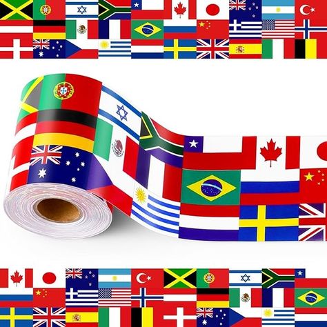 Amazon.com: Motiskyy 65 Feet International World Flag Bulletin Board Borders Diversity Country Flag Bulletin Border Around the World Party Decoration for Bulletin Board, Cork Board, Olympic Party, Classroom Decor : Office Products Olympic Bulletin Board, Olympic Party Decorations, Around The World Party, Olympics Decorations, Bulletin Borders, Olympic Flag, Sports Party Decorations, Olympic Party, Countries And Flags