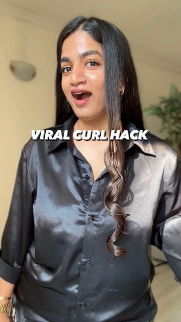 Shalini Padavala on Instagram: "Finally tried the viral HAIR CURL HACK using a straightener and I love the results! It’s definitely approved and a yes from my side. I should’ve tried this sooner, would’ve made my life so so easy🤪❤️ #NotSponsered Straightener from Alan Truman #hair #Haircare #hairtutorial #hairhacks #hairhack #hairstyle #hairstyles #hairideas #hairvideos #hairporn #longhair #hairlove #hairinfluencer" Straightner Curls Hairstyles, Hair Curl, My Side, Blow Dry, Curled Hairstyles, Hair Videos, Hair Hacks, Hair Tutorial, My Life