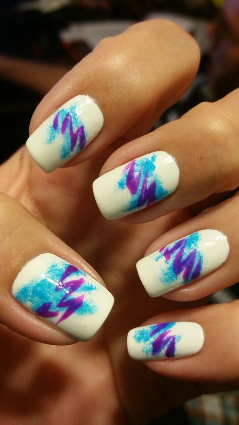 User kimberleykitty's Solo Cup Jazz Nails! - Imgur 80s Nails, Do It Yourself Nails, 90s Nails, Nail Design Glitter, Pride Nails Designs, Nails Designs Short, Pride Nails, Natural Nail Art, Nails Acrylic Short