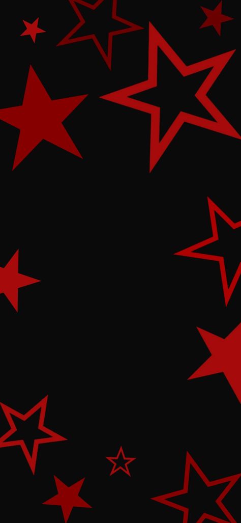 red stars wallpaper Red Stars Aesthetic, Red Star Wallpaper, Red Lockscreen, Black And Red Wallpaper, Red Ios, Ios Background, Iphone Wallpaper Stars, Black N Red, Funny Spanish