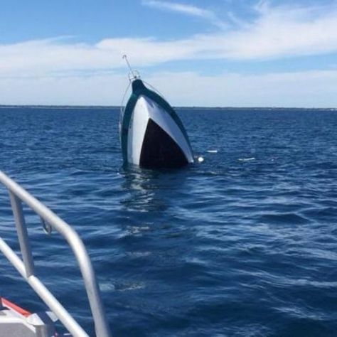 Saved by the Jacket (WI): All four men aboard the sinking boat were wearing life jackets. Boat Sinking, Sinking Boat, Coast Guard Rescue, Boating Tips, Before The Flood, Das Boot, Life Jackets, U Boat, Two Rivers