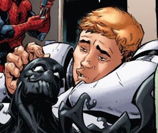 Even if the sympiote isn't currently on a body it has a life of its own. Flash Thompson Venom, Flash Thompson, Spider Bites, Amazing Spider, Venom, Pink Heart, Marvel Comics, Iron Man, Comic Art