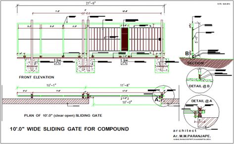 Sliding Gate Design with sectional view Gate Drawing, Sliding Gate Design, Gate Images, Slide Gate, File Icon, Sliding Gates, Yard Gate, Deck Repair, Grill Gate