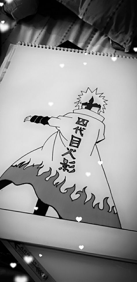 Namikaze Minato easy drawing Minato Drawing Easy, Naruto Doodles Easy, Kakashi Drawing, Namikaze Minato, Anime Canvas Painting, Pencil Sketches Easy, Minato Namikaze, Drawing Scenery, Simple Anime