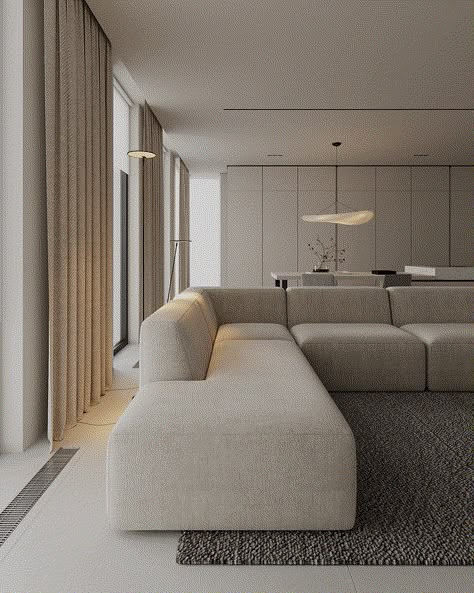 Minimalism Interior Design Living Room, Hotel Minimalist Design, Living Room Modern Minimalist, Apartment Behance, House Minimalist Design, Minamilism Interior Design, Living Room Designs Modern Minimalist, Minimalist Small Apartment, Interior Design Behance