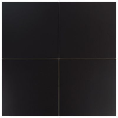 EliteTile Tessile 9.75" x 9.75" Porcelain Field Tile in Basic Black Affinity Tile, Shaw Flooring, Fireplace Facade, Historic Renovation, Dark Modern, Classic Tile, Stone Mosaic Tile, Ceramic Subway Tile, Ceramic Mosaic Tile