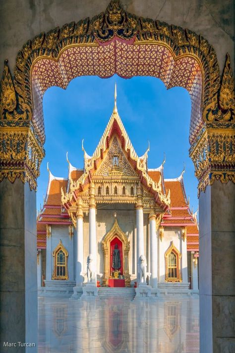 Bangkok Thailand Temple, Bangkok Thailand Photography, Thailand Temples, Thailand Culture, Thailand Architecture, Thailand Places, Thailand Temple, Marble Temple, Poster Sale