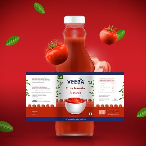 #food #aesthetic #pinterest Ketchup Packaging, Label Printing, Food Label, Pouch Packaging, Tomato Ketchup, Aesthetic Pinterest, Creative Packaging, Food Labels, Package Design