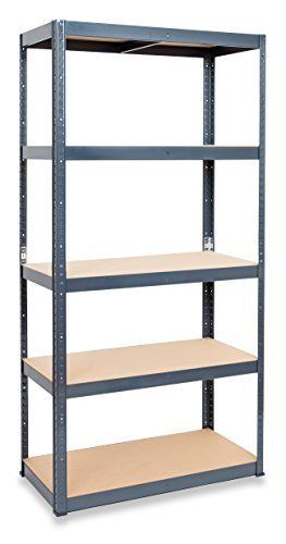 600mm Deep STORALEX® Garage Shelving / Racking Unit 200KG UDL + FREE Mallet 5 Tier Shelf, Garage Racking, Garage Storage Racks, Garage Storage Shelves, Tier Shelf, Garage Shed, Shelving Racks, Garage Shelving, Garage Storage Organization