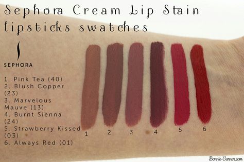 Sephora Cream Lip Stain Sephora Lip Stain Swatches, Sephora Lip Stain, Sephora Cream Lip Stain, Sephora Cream Lip, Matte Lip Stain, Sephora Lip, Cream Lip Stain, Lipstick Stain, Pink Tea