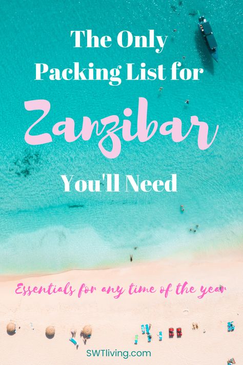 Packing For Zanzibar, Tanzania Packing List, Zanzibar Vacation Outfits, Zanzibar Outfit Ideas For Women, Zanzibar Packing List, Zanzibar Outfits, Zanzibar Outfit Ideas, Travel Safari, Honeymoon Packing List