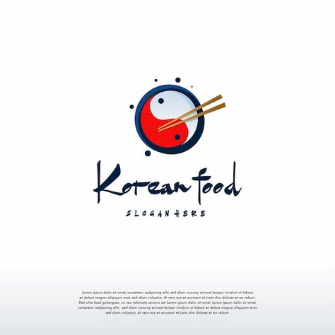 Korean Food Logo, Kimchi Logo, Korea Logo, Korean Logo, Food Typography, Korean Restaurant, Food Logo Design, Book Cover Illustration, Cover Illustration