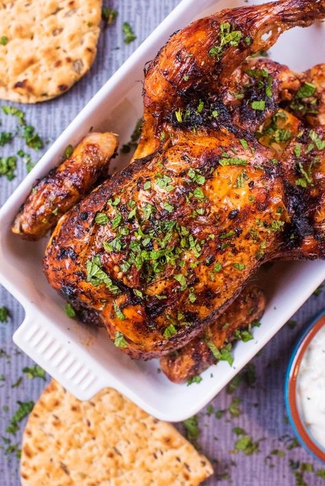 Harissa Roasted Chicken Roast Chicken Recipe, Harissa Chicken, Easy Roast Chicken, Arabic Recipes, Cooking A Roast, Chicken Recipies, Ground Chicken Recipes, Roast Chicken Recipes, Quick Chicken