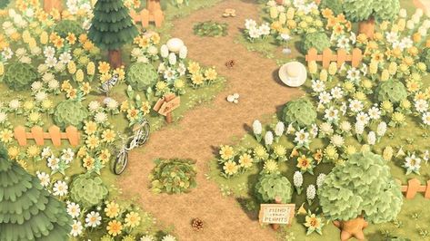 Acnh Flower Field, Rainbow Island, Animal Crossing Pc, Acnh Cottagecore, New Animal Crossing, Animal Crossing Game, Flower Field, Animal Crossing, Cute Animals