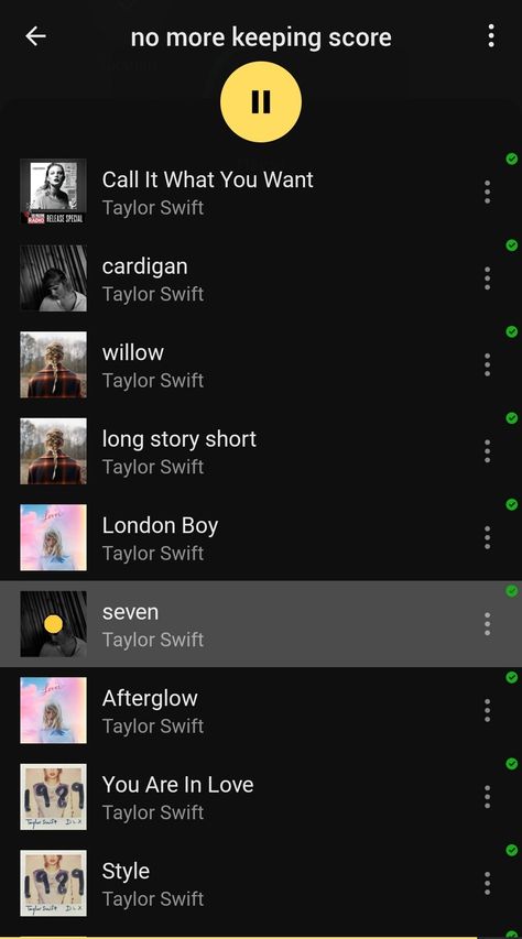 Playlist with Taylor Swift songs about love called no more keeping score on spotify Spotify Playlist Taylor Swift, Taylor Spotify Playlist, Music Taylor Swift Spotify, Mine Taylor Swift Spotify, Yandex Music, Ariana Grande Spotify Playlist, It Is Love, Taylor Swift 1989, No More