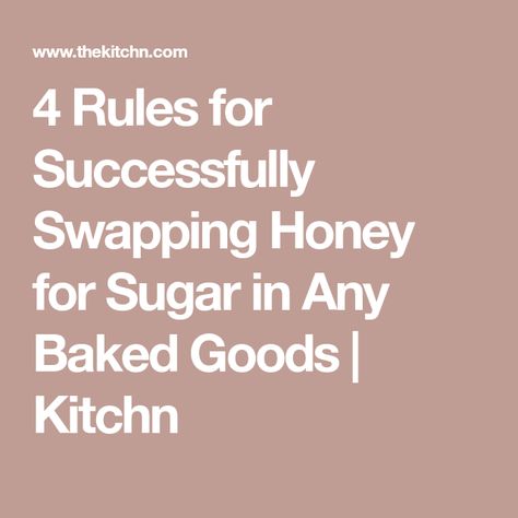 Honey Substitute For Sugar, Honey Vs Sugar, Healthy Chocolate Zucchini Bread, Food Substitutes, Cooking Substitutions, Chocolate Zucchini Bread, Waffle Cookies, Lunch Appetizers, Baking With Honey