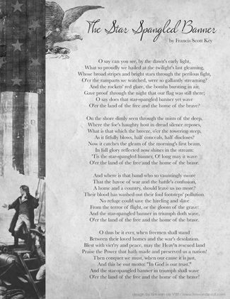 Star Spangled Banner Lyrics, Banner Lyrics, Social Studies Printables, The Star Spangled Banner, Francis Scott Key, Lyrics Poster, Star Banner, Banner Printable, Independance Day