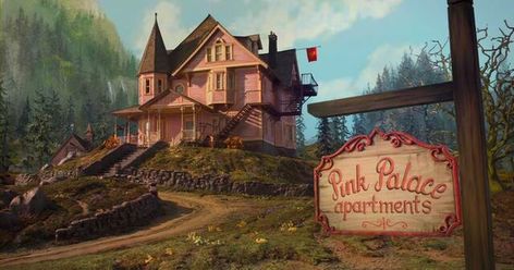 The Pink Palace Apartments | Coraline Wiki | Fandom Pink Palace Apartments, Coraline Book, Indian Palace, Helloween Wallpaper, Coraline Art, Coraline Movie, Coraline Aesthetic, Coraline Doll, Coraline Jones