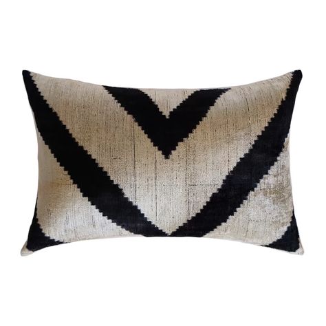 LOOMY Havu Silk Lumbar Throw Pillow Cover & Insert | Perigold Luxury Pillows Decorative, Handcrafted Knife, Silk Pillow Cover, Ikat Pillow, Silk Ikat, Ikat Pillows, Ikat Pattern, Silk Pillow, Silk Yarn