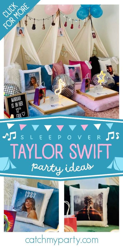 Different Taylor Swift Eras, Taylor Swift Party Activities Ideas, Taylor Swift 13 Party, Taylor Swift Themed Sleepover Ideas, Taylor Swift Teepee Sleepover, Eras Tour Sleepover Ideas, Taylor Swift Tent Sleepover, Taylor Swift Birthday Party Sleepover, Taylor Swift Teepee Party