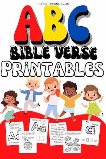 ABC Bible Verse Printables for Preschool - Forget Him Knot Bible Abc Preschool, Preschool Bible Verses, Go With God, Handwriting Games, Coloring Pages Bible, Abc Bible Verses, Abc Preschool, Toddler Bible, Bible Verse Printables