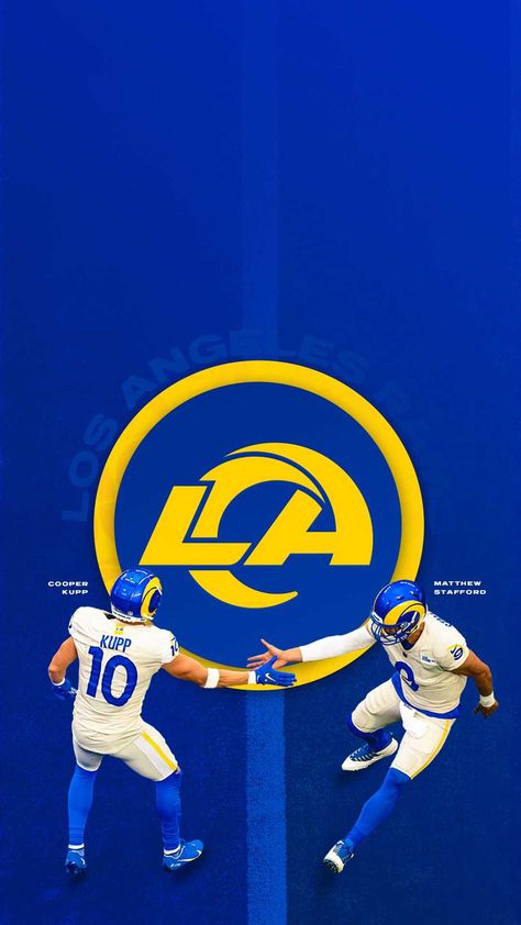 Download Free Rams Wallpaper. Discover more American Football, Football, LA Rams, Los Angeles Rams, NFL wallpaper. Cooper Kupp Wallpaper, Rams Wallpaper, La Rams Football, Nfl Wallpaper, Cooper Kupp, Eric Dickerson, Nfl Uniforms, Nfl Rams, Ram Wallpaper