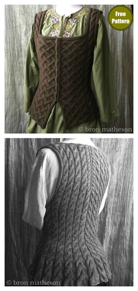 Outlander Knitting Patterns Free, Corak Krusye, Projek Mengait, Outlander Knitting Patterns, Outlander Knitting, Knit Vest Pattern, Bodice Pattern, Vest Pattern, Free Knitting Pattern