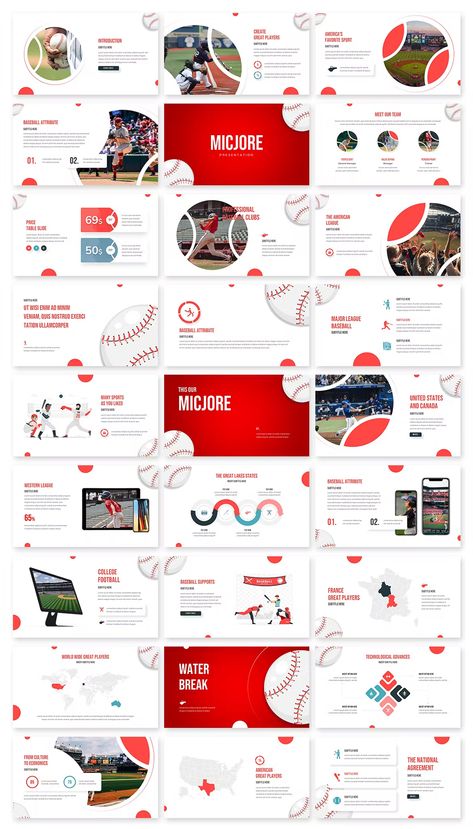 Baseball PowerPoint Template Sports Ppt, Corporate Powerpoint, Sports Templates, Sports Meet, League Table, Business Portfolio, Ppt Design, Baseball Theme, Keynote Presentation