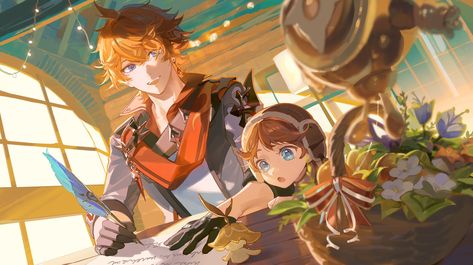 Tartaglia Wallpaper, Favorite Sibling, Pc Wallpaper, Wallpaper Pc, Anime Background, Love You So Much, Pretty Art, Cool Art, Log In