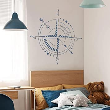 Cruz- Compass Stencil for Painting Walls and Floor- Large Paint Stencil Compass Stencil, Floor Stencil, Expensive Wallpaper, Patio Floor, Herringbone Wall, Paint Stencil, Large Wall Stencil, Paint Stencils, Painting Walls