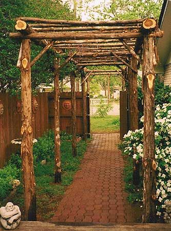 Cedar Arbor, Rustic Arbor, Corner Pergola, Garden Archway, Rustic Pergola, Pergola Diy, Pergola Ideas, Pergola Garden, Pergola Design