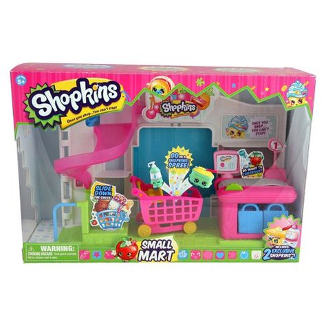 Shopkins season 1 "Small Mart" playset with 2 exclusive Shopkins "Margarina" and "La Lotion" Shopkins Playsets, Shopkins Season 1, Shopkins Characters, Shopkins Toys, Moose Toys, Shopping Trolley, Best Kids Toys, Birthday List, Hot Toys