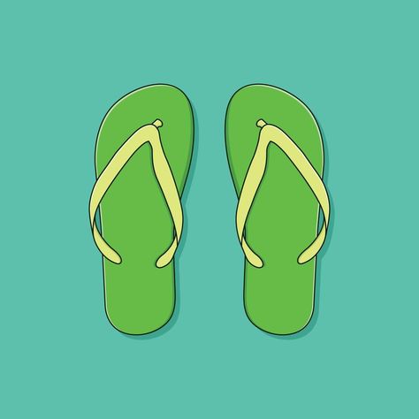 Flip Flops Vector Icon Illustration. Sandal Shoes Vector. Flat Cartoon Style Suitable for Web Landing Page, Banner, Flyer, Sticker, Wallpaper, Background Flip Flop Illustration, Post Reference, Nft Character, Shoes Vector, Sticker Wallpaper, Diamond Vector, Vector Icons Illustration, Sandal Shoes, Branding Design Inspiration