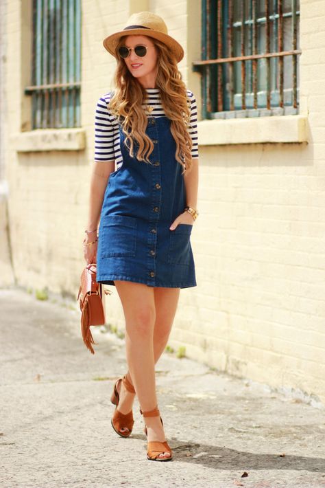 Denim Jean Jumper Outfit Denim, Jumper Outfit Denim, Overall Dress Outfit Summer, Denim Overall Dress Outfit, Jumper Skirt Outfit, Denim Jumper Outfit, Jumper Dress Outfit, Hide Pic, Western Style Dresses