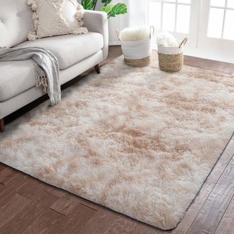 PRICES MAY VARY. 【MATERIAL】100% Polyester. 3x5 feet fluffy tie dye beige rugs for living room. 【INTERLAYER】YUFANUHO shaggy fluffy beige area rugs are made with three layers, in the middle it's a high resiliency sponge interlayer, can be restored after compression, which makes your rug more comfortable and soft. 【GREAT COLOR】With tie dyed beige colored rug, you can feel free lying on the rug reading or working, it's less likely to get dirty. We have several other beautiful colors to choose from, Tie Dye Bedroom, Beige Rugs, Fluffy Rugs, Colored Rug, Shag Carpet, Rugs For Bedroom, Fluffy Rug, Rugs For Living Room, Bedroom Kids