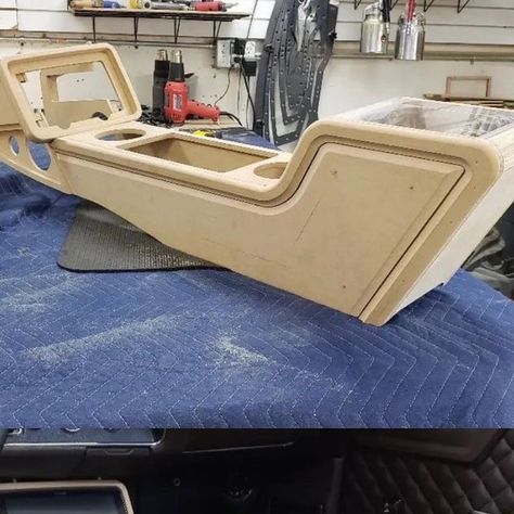 Custom Center Console, Car Interior Upholstery, Custom Car Audio, Car Interior Diy, Car Audio Installation, Automotive Upholstery, Vw Lt, Custom Consoles, Custom Car Interior